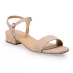 Women's LC Lauren Conrad Block Heel Sandals Tan Size 9.5